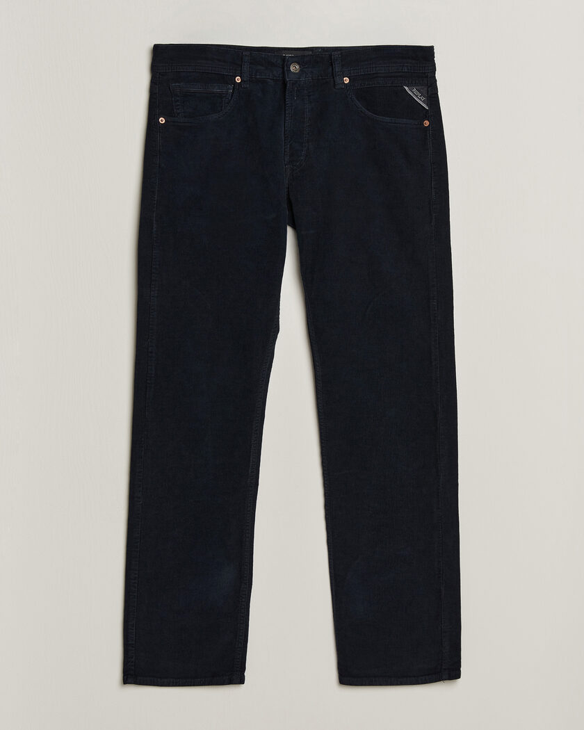 Replay Grover Corduroy 5-Pocket Pants Navy – Sininen