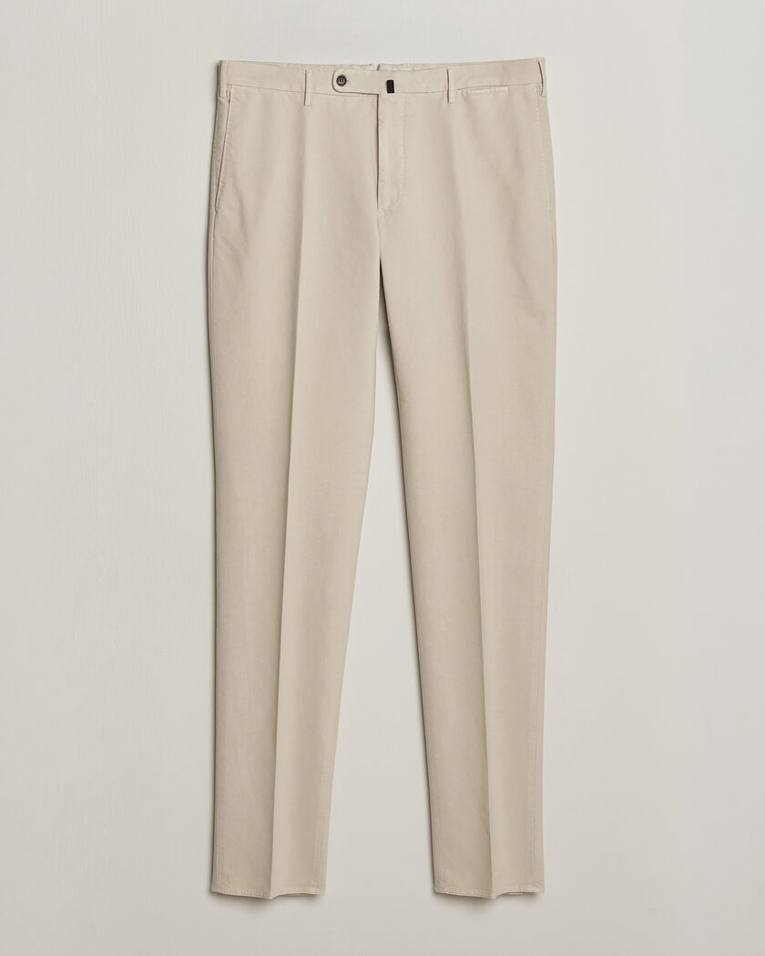 Incotex Regular Fit Soft Cotton Stretch Chinos Off White – Valkoinen