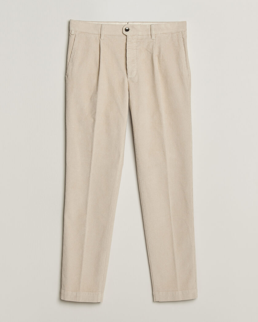 Incotex Regular Fit Washed Corduroy Slacks Off White – Valkoinen