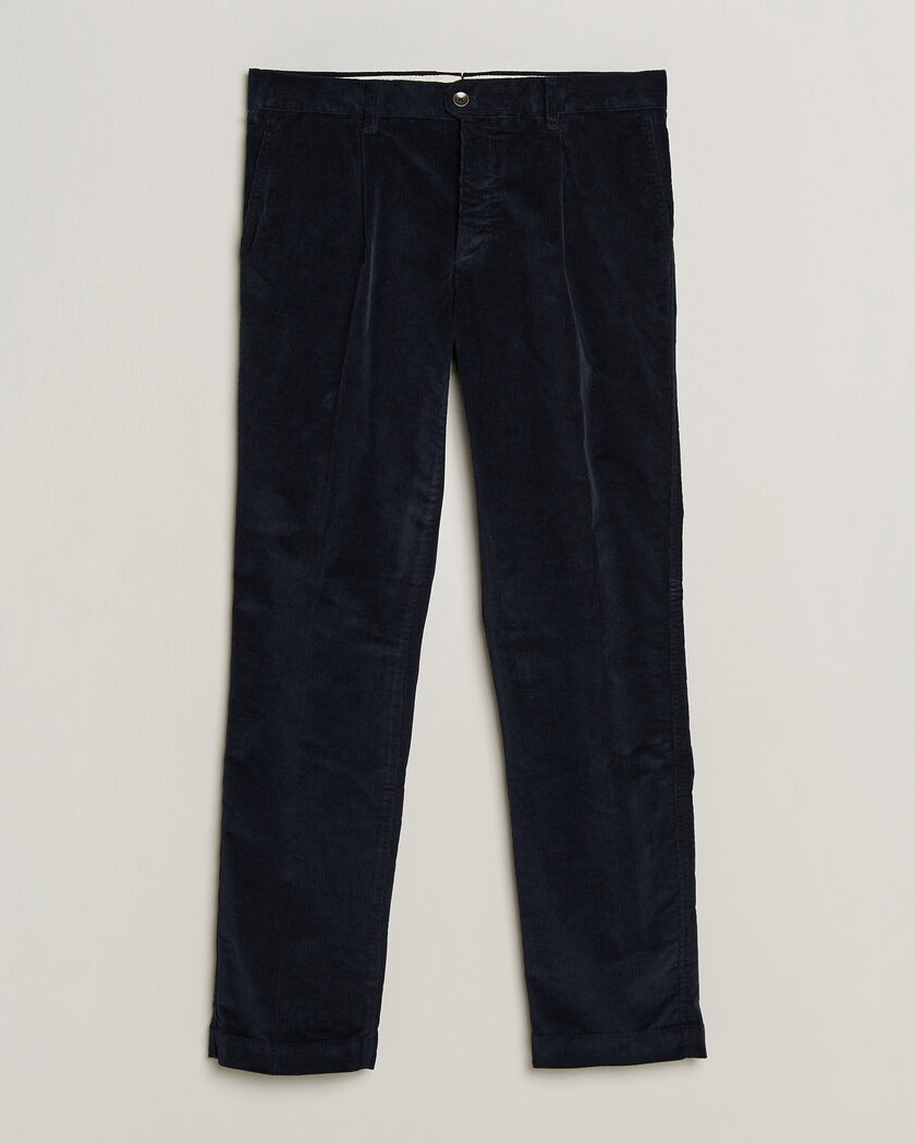 Incotex Regular Fit Washed Corduroy Slacks Navy – Sininen