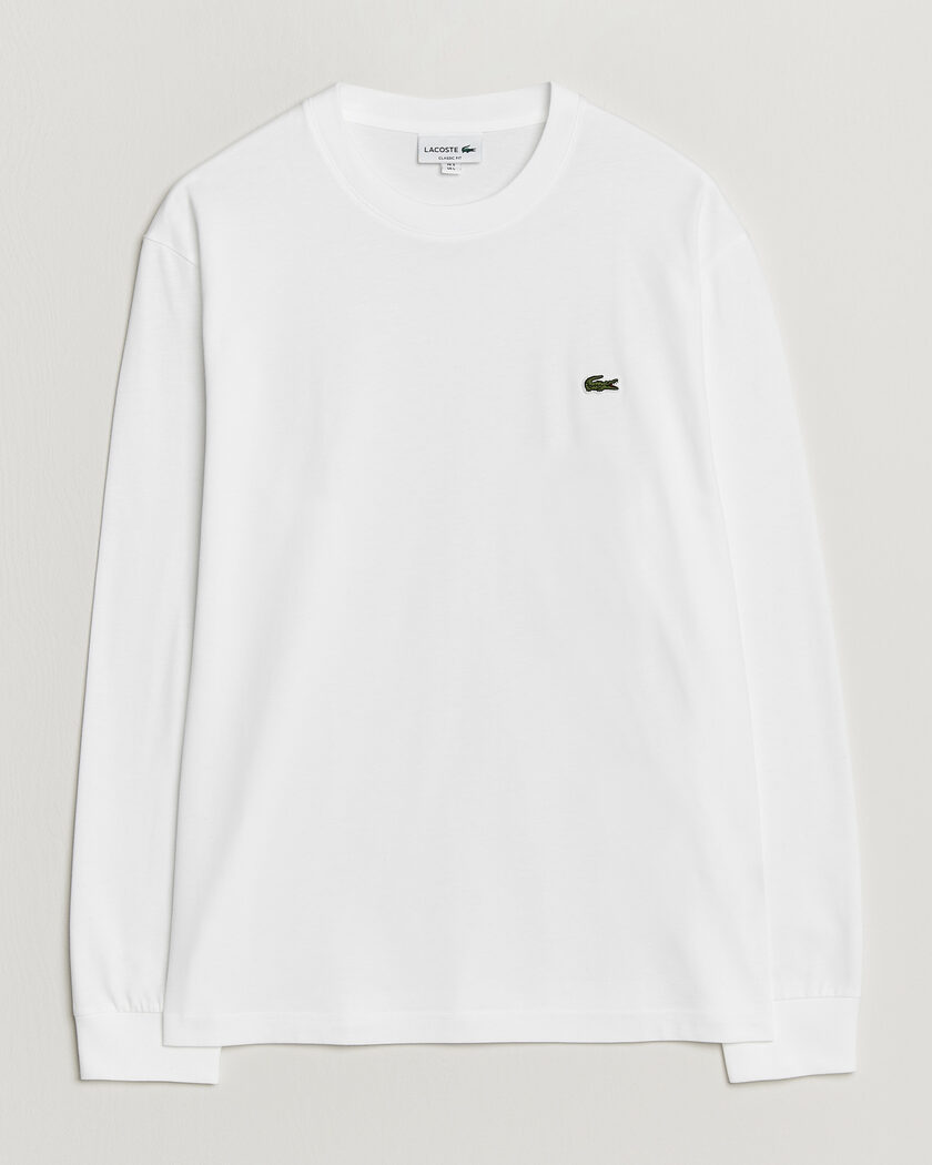  Lacoste Crew Neck Long Sleeve T-Shirt White – Valkoinen