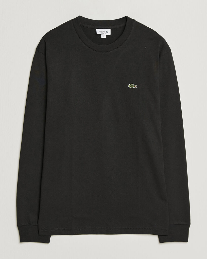  Lacoste Crew Neck Long Sleeve T-Shirt Black – Musta