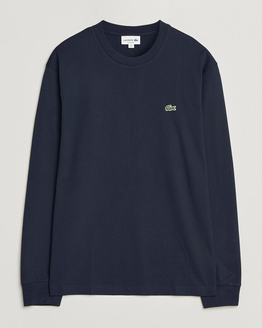  Lacoste Crew Neck Long Sleeve T-Shirt Navy Blue – Sininen
