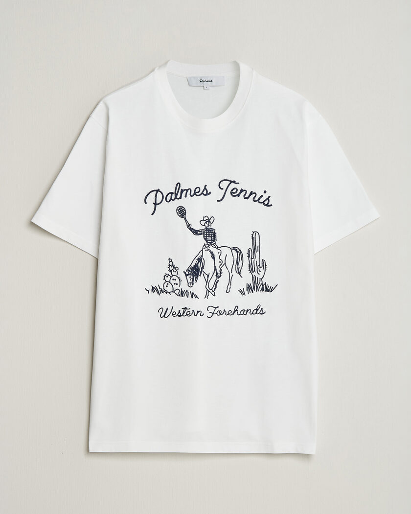 Palmes Western T-Shirt White – Valkoinen