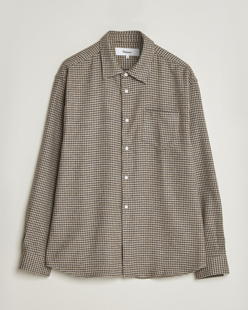 Palmes Serve Shirt Olive Check – Ruskea
