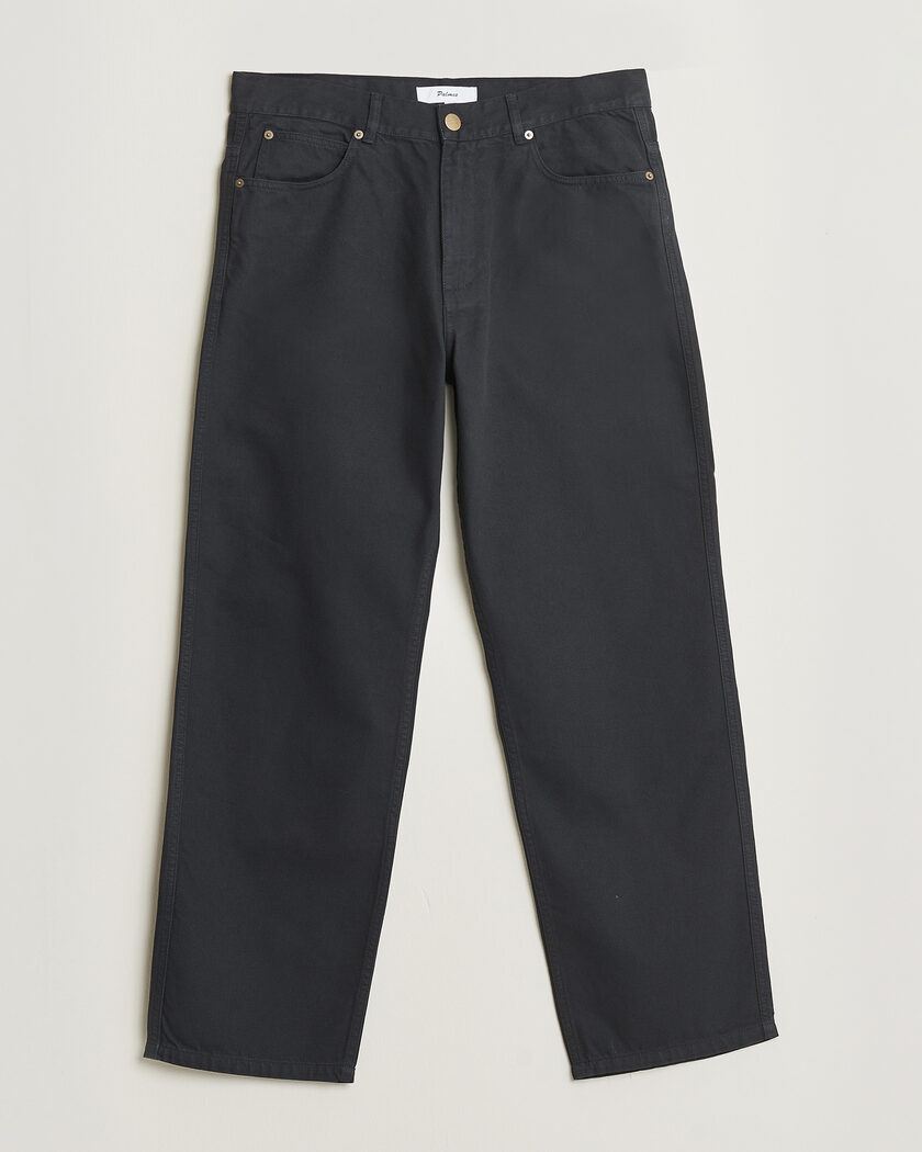 Palmes Coarse Trousers Black – Musta