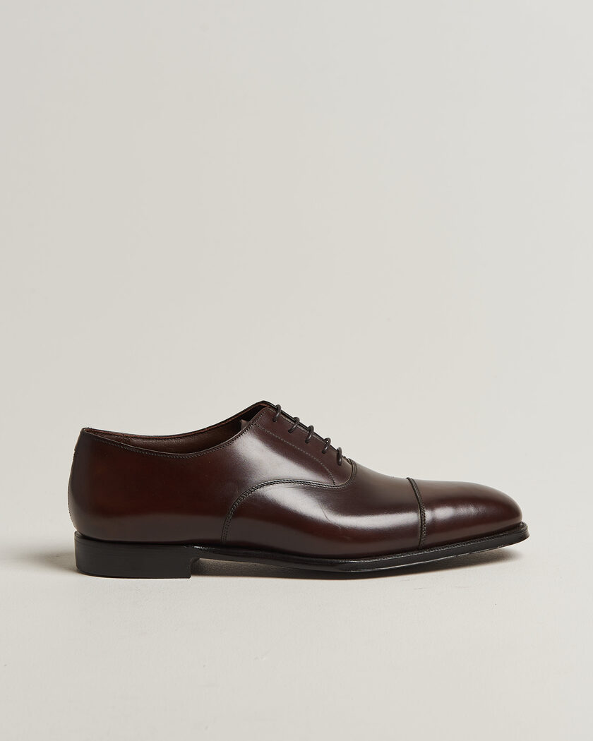 Crockett & Jones Audley Handgrade Oxford Dark Brown Antique Calf – Ruskea