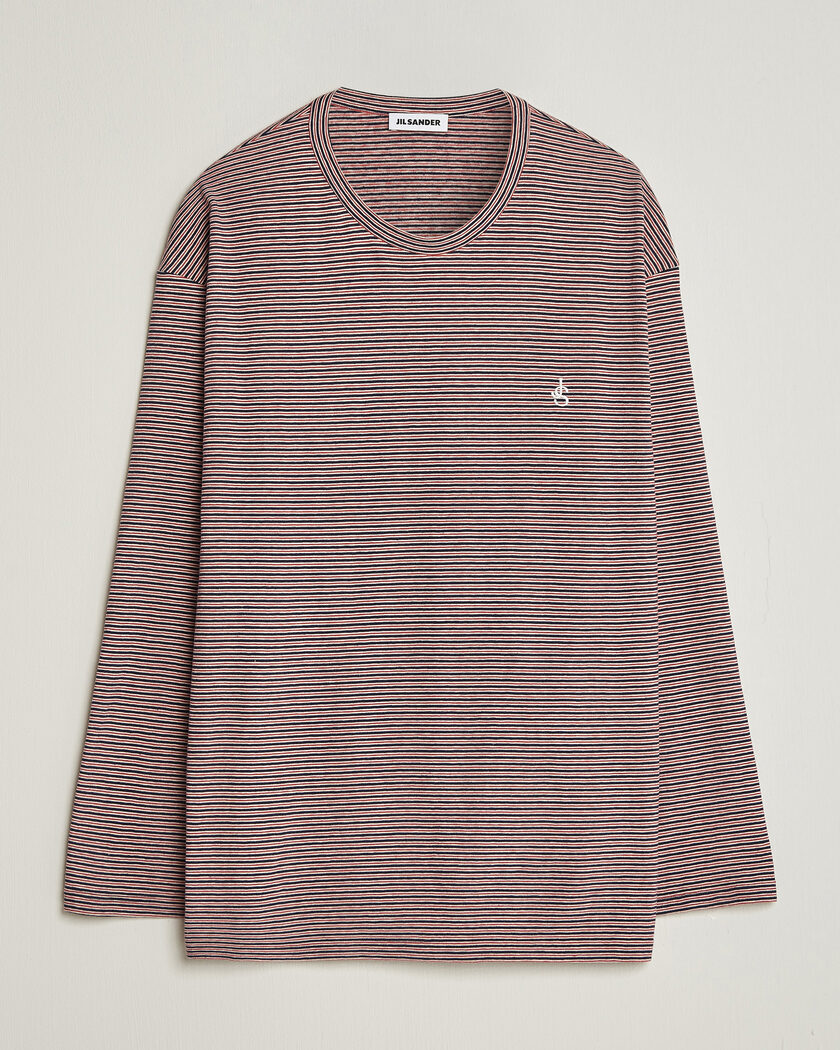 Jil Sander Long Sleeve Striped T-Shirt Red – Punainen