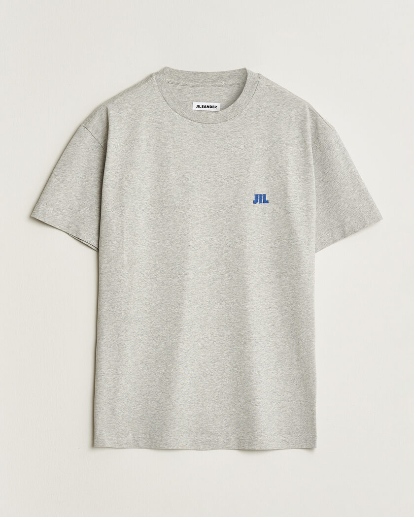 Jil Sander Short Sleeve Jil Logo T-Shirt Light Grey – Harmaa