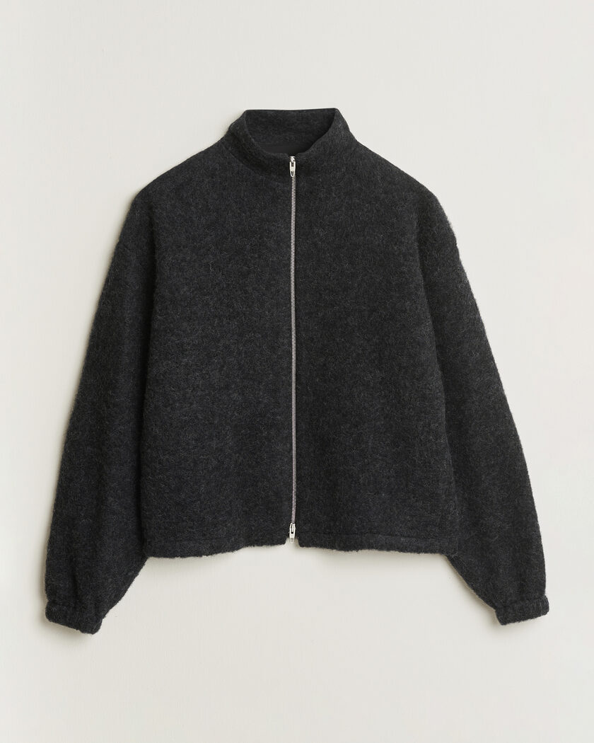 Jil Sander Full Zip Fleece Jacket Charcoal – Harmaa