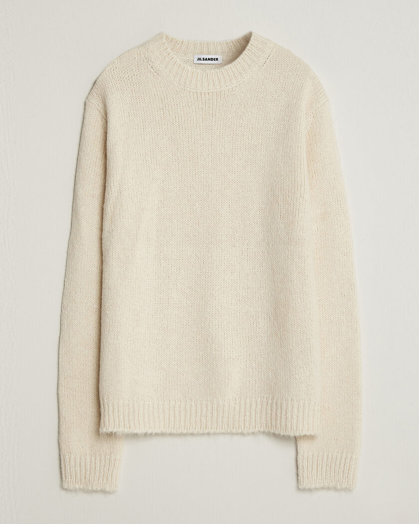Jil Sander Rib Knit Sweater Off White – Valkoinen