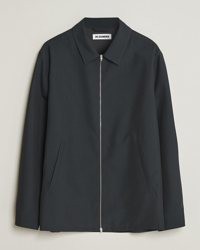 Jil Sander Zip Shirt Jacket Charcoal – Harmaa