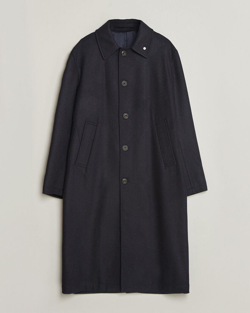 L.B.M. 1911 Wool/Cashmere Raglan Coat Navy – Sininen