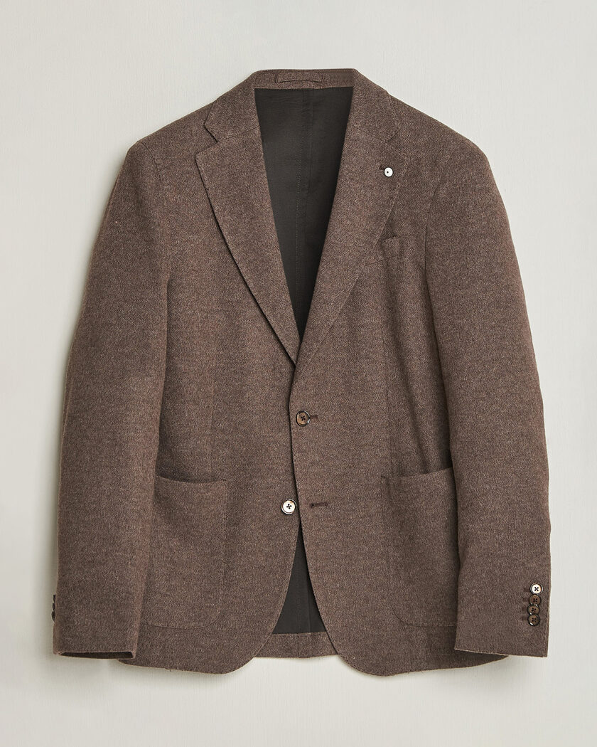 L.B.M. 1911 Jack Knitted Cashmere Mix Blazer Brown – Ruskea