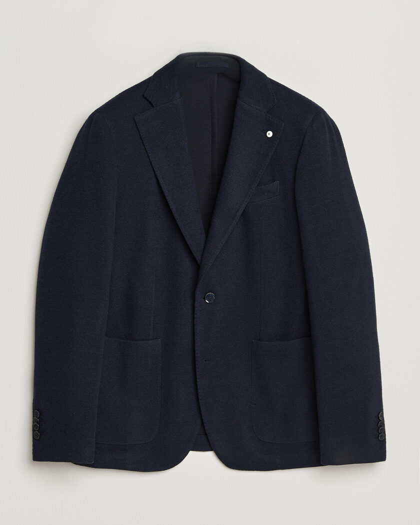L.B.M. 1911 Jack Knitted Cashmere Mix Blazer Navy – Sininen