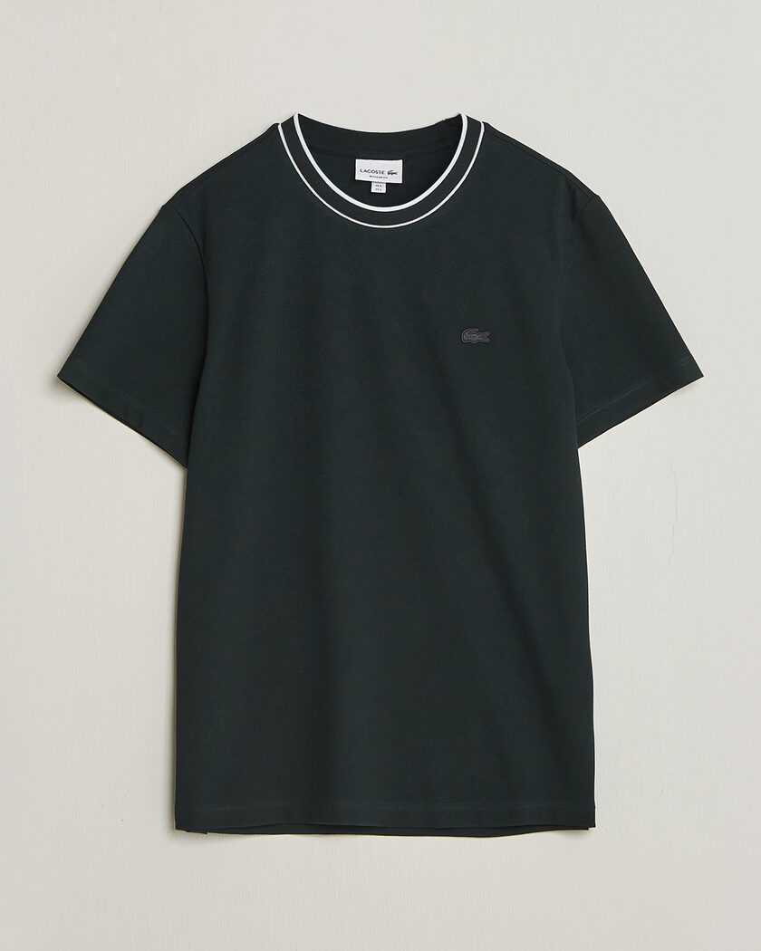 Lacoste Contrast Rib Piqué T-Shirt Dark Varech – Vihreä