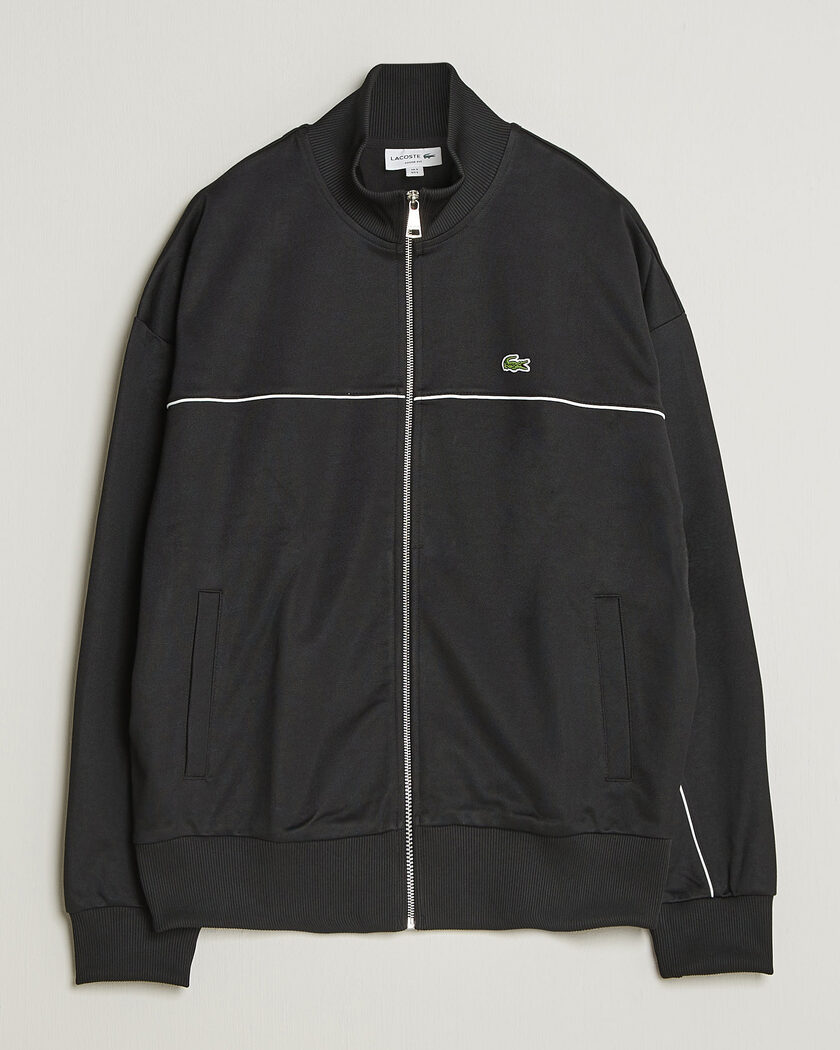 Lacoste Piqué Track Jacket Black – Musta