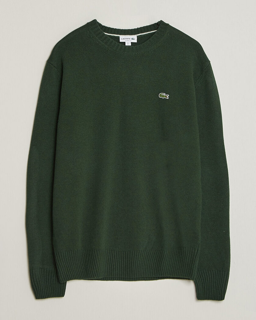 Lacoste Carded Wool Crew Neck Sinople – Vihreä