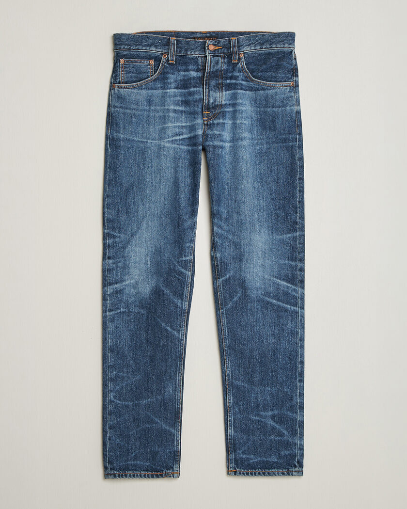 Nudie Jeans Steady Eddie II Jeans Twisted Tracks – Sininen
