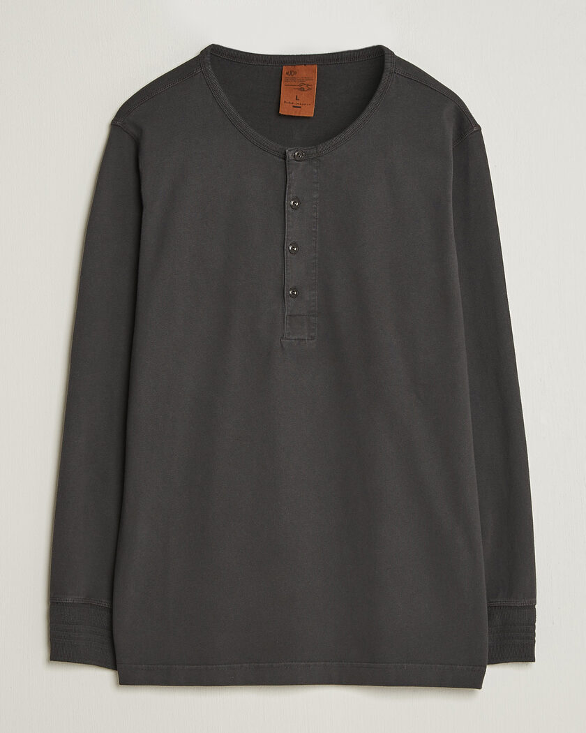 Nudie Jeans Long Sleeved Henley Antracite – Harmaa
