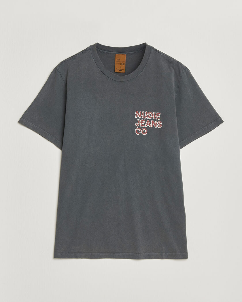 Nudie Jeans Roy Life Tracks T-Shirt Antracite – Harmaa