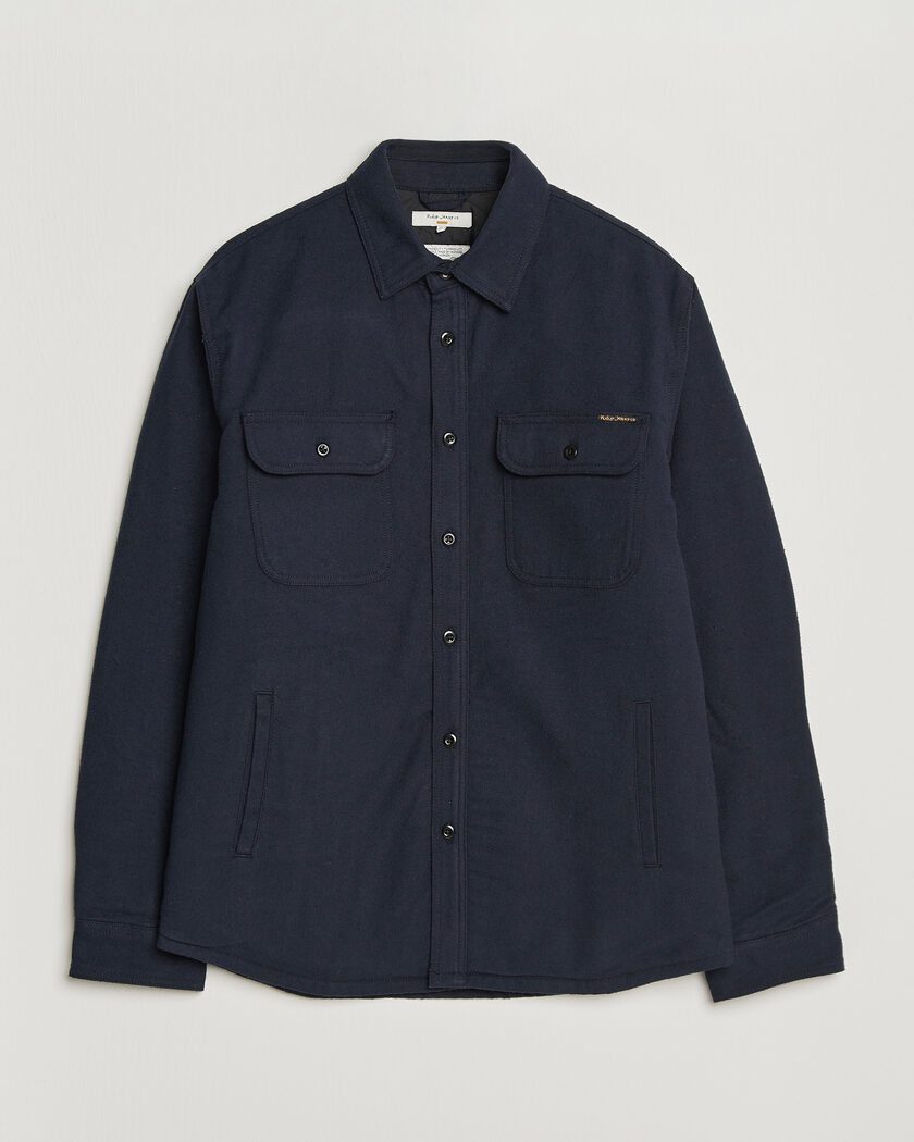 Nudie Jeans Glenn Padded Overshirt Blueberry – Sininen