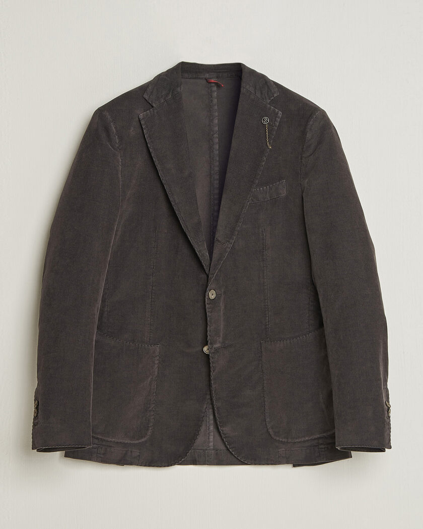 Santaniello Corduroy Patch Pocket Blazer Dark Grey – Harmaa
