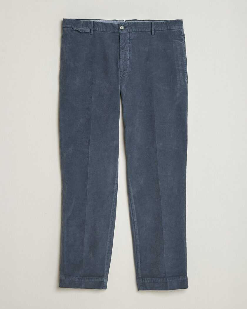 Santaniello Corduroy Trousers Iron Blue – Sininen