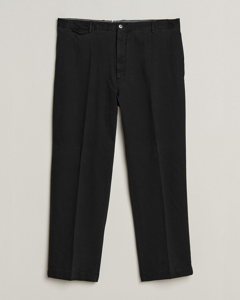 Santaniello Washed Cotton Trousers Black – Musta