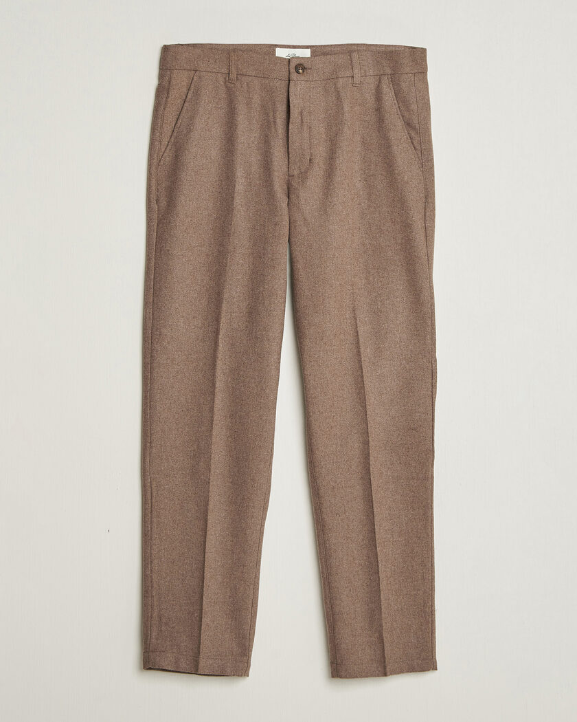 Les Deux Wool Reg Suit Pants Caribou – Ruskea