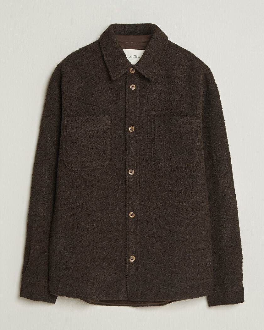 LES DEUX Boucle Overshirt Delicioso – Ruskea