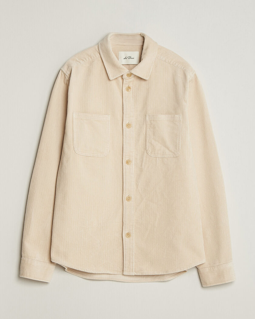 LES DEUX Corduroy Overshirt Ivory – Valkoinen