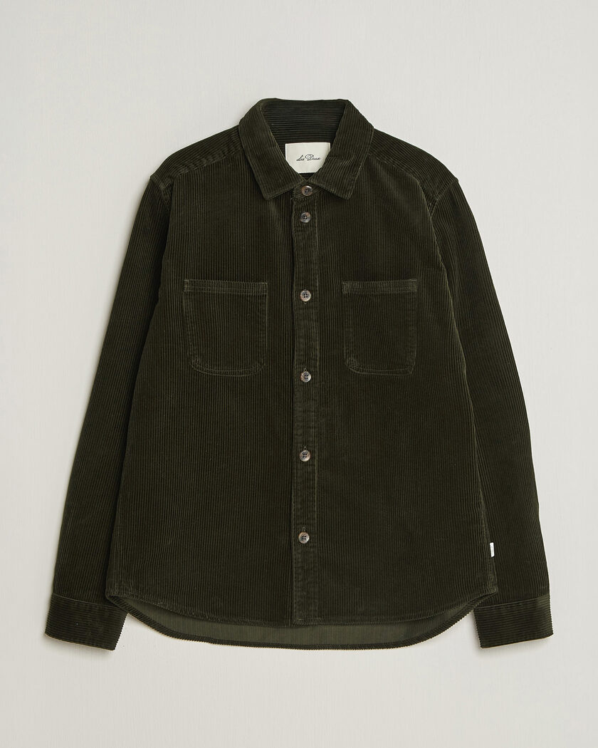 LES DEUX Corduroy Overshirt Rosin Green – Vihreä