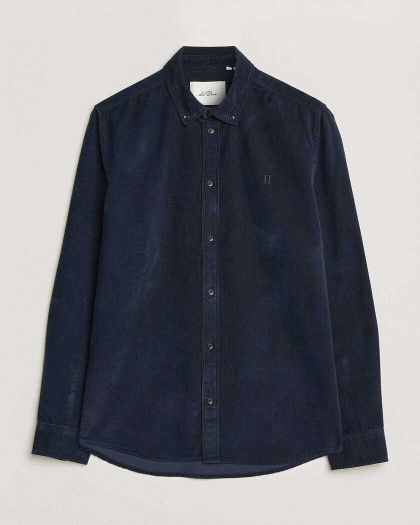LES DEUX Pinwale Corduroy Shirt Dark Navy – Sininen