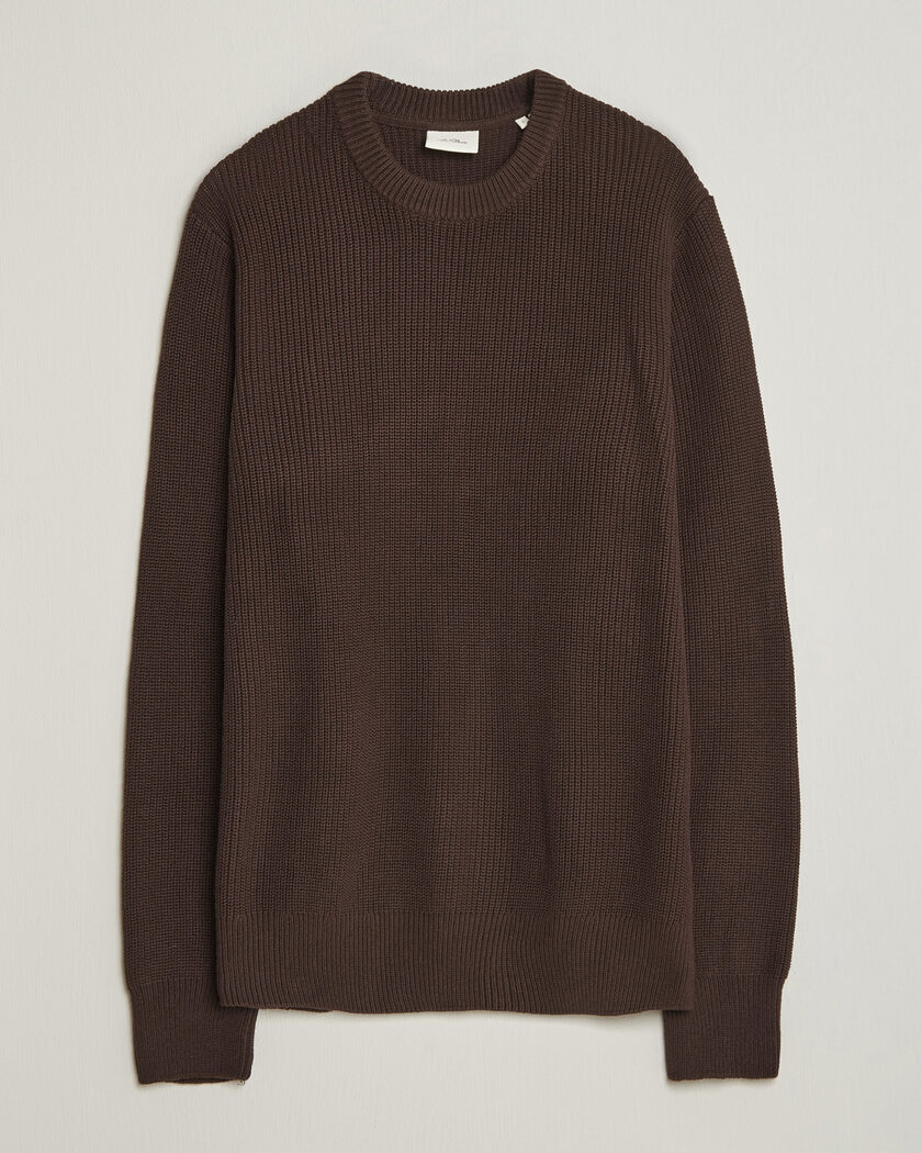 LES DEUX Rib Crewneck Knit Molé Brown – Ruskea