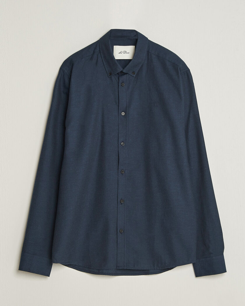 LES DEUX Soft Flannel Shirt Dark Navy – Sininen