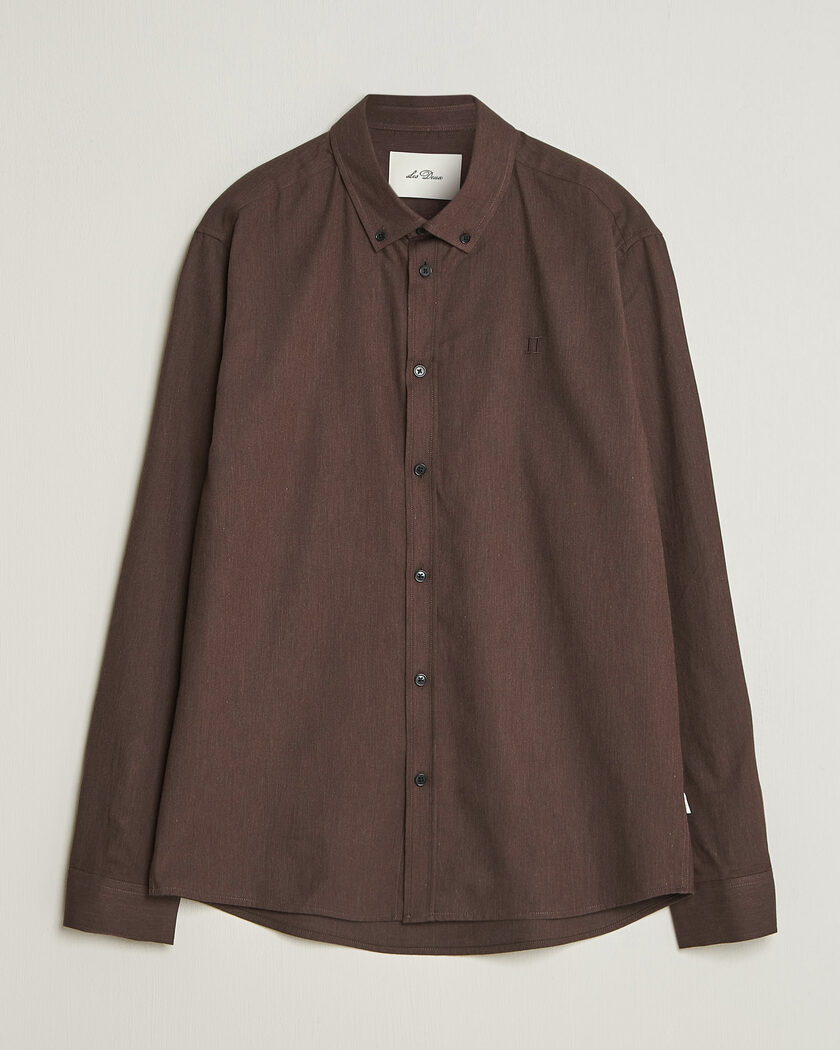 LES DEUX Soft Flannel Shirt Delicioso – Ruskea