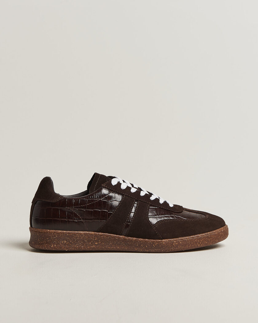 LES DEUX Croco Sneaker Molé Brown – Ruskea
