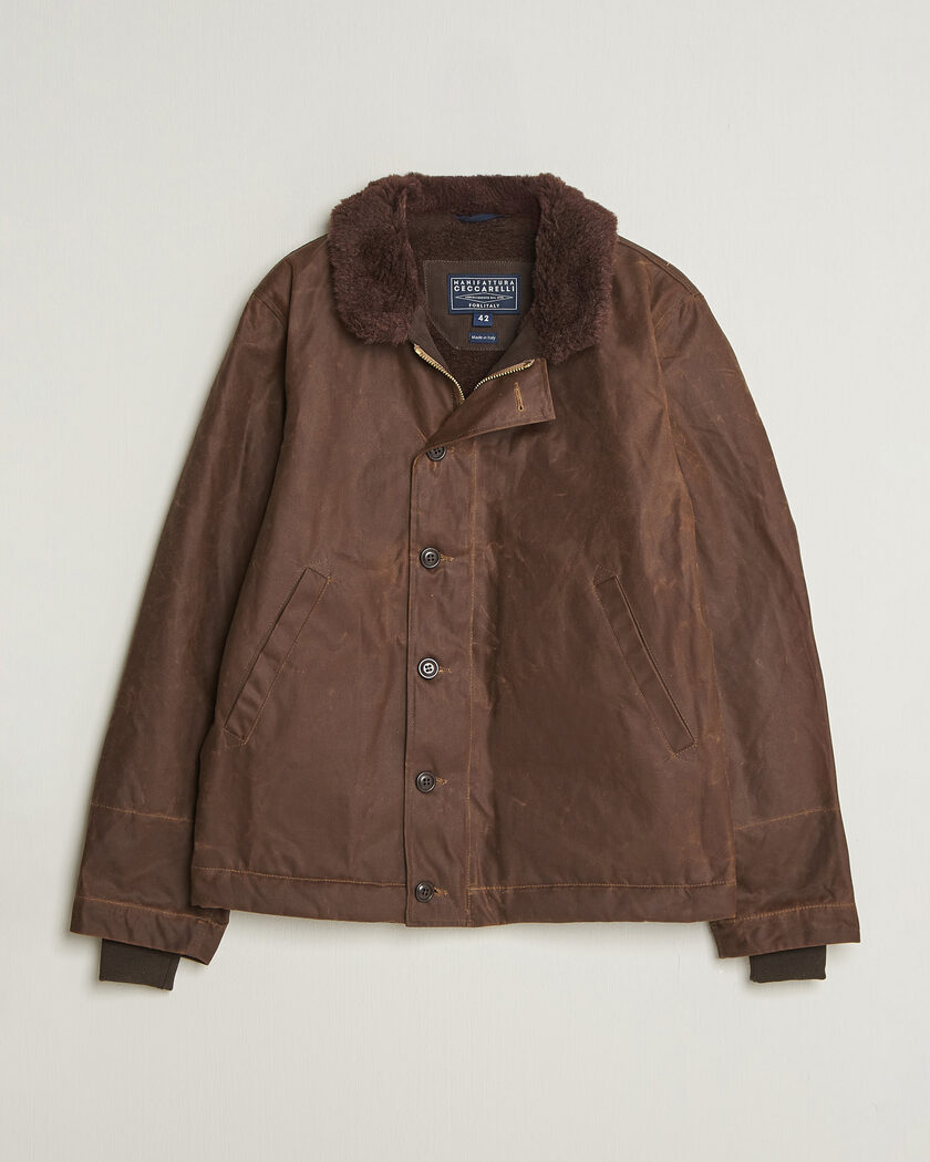 Manifattura Ceccarelli Deck Jacket Dark Tan – Ruskea
