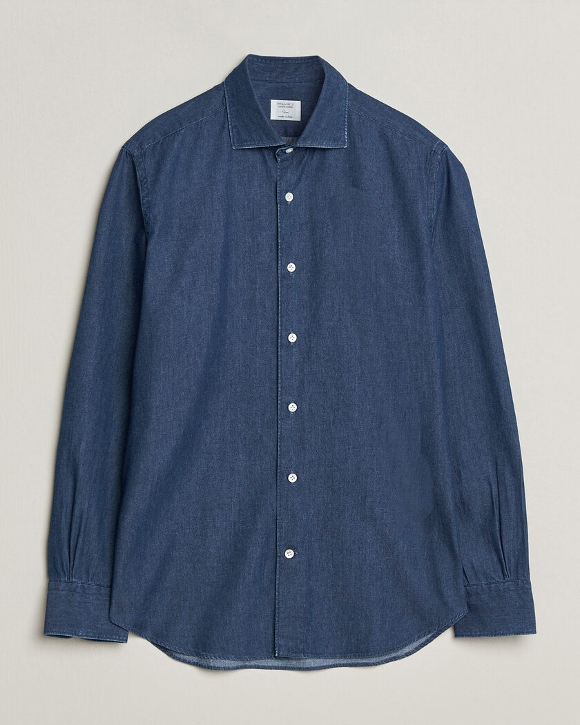 Mazzarelli Soft Denim Shirt Blue Wash – Sininen