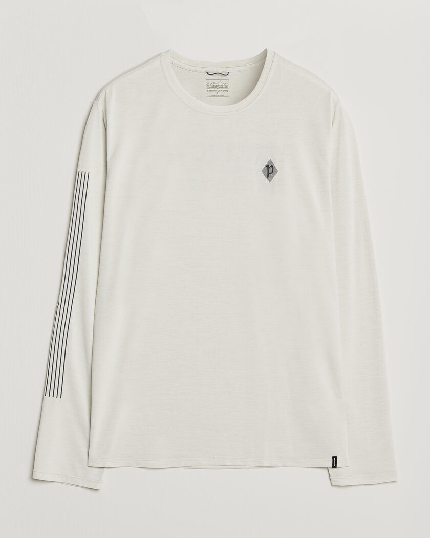 Patagonia Long Sleeve Cap Cool Shirt Dyno White – Valkoinen