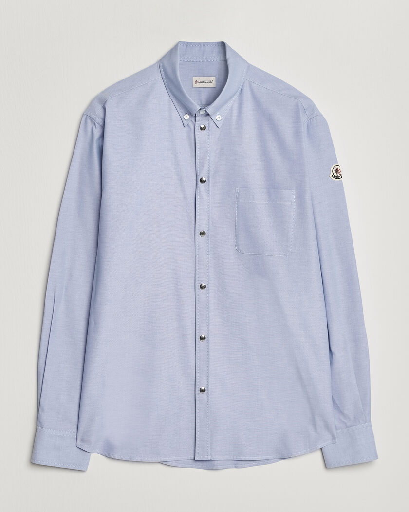Moncler Popeline Shirt Light Blue – Sininen