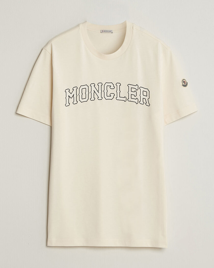 Moncler College Logo T-Shirt Off White – Valkoinen
