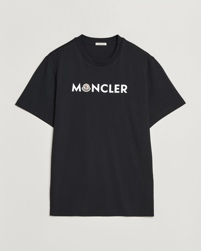Moncler Logo Lettering T-Shirts Navy – Sininen