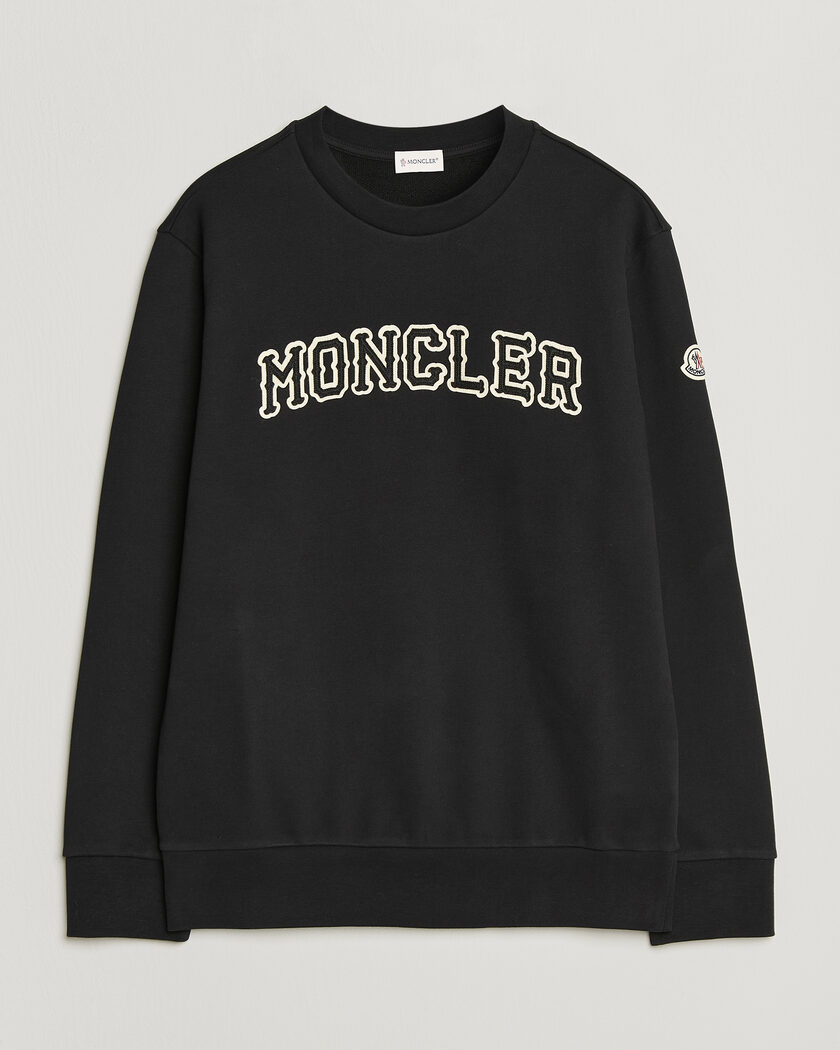 Moncler College Logo Sweatshirt Black – Musta