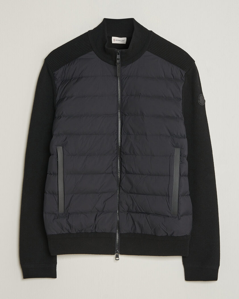 Moncler Wool/Cashmere Hybrid Jacket Black – Musta