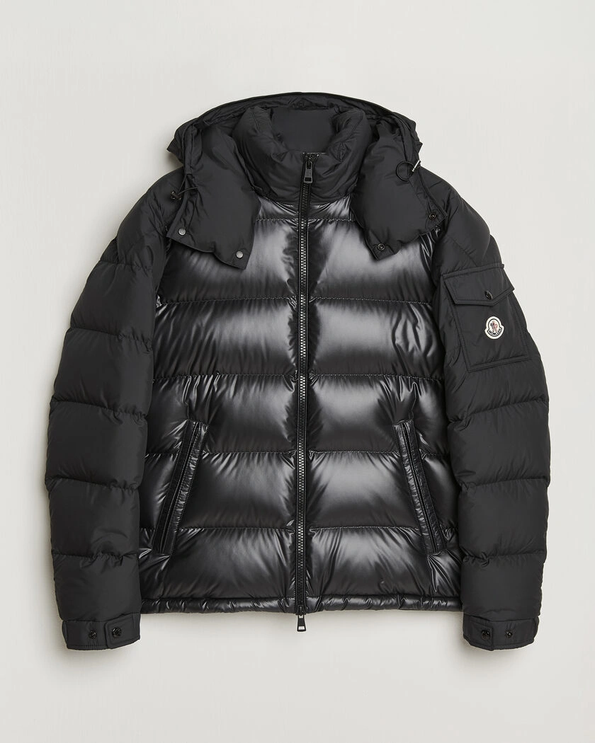 Moncler Maya Bi-Material Jacket Black – Musta