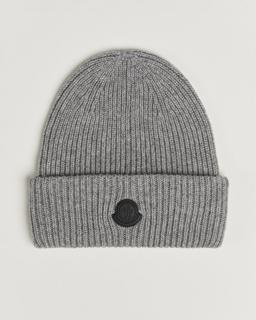 Moncler Rib Cashmere Beanie Grey – Harmaa