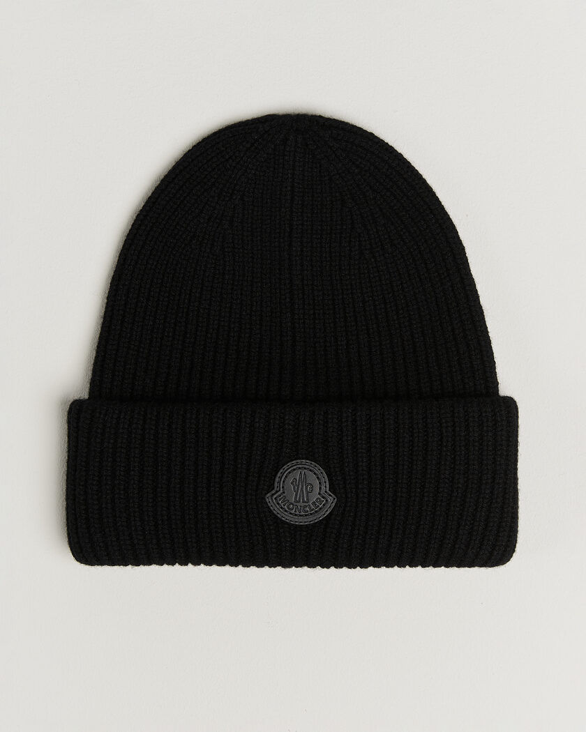 Moncler Rib Cashmere Beanie Black – Musta
