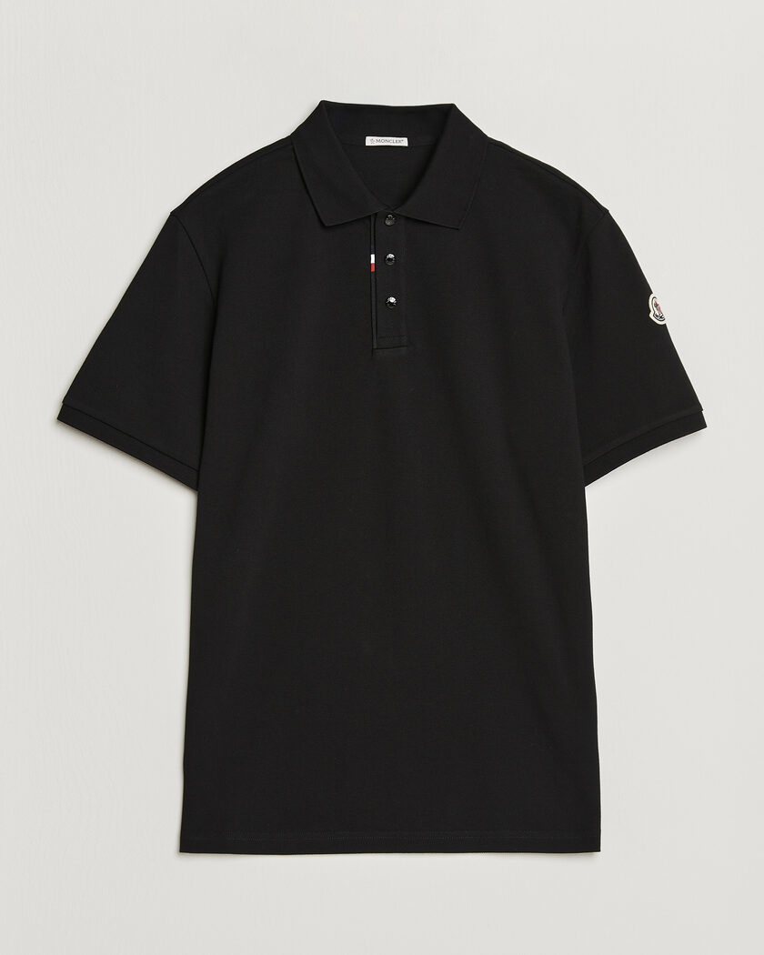 Moncler Short Sleeve Polo Black – Musta